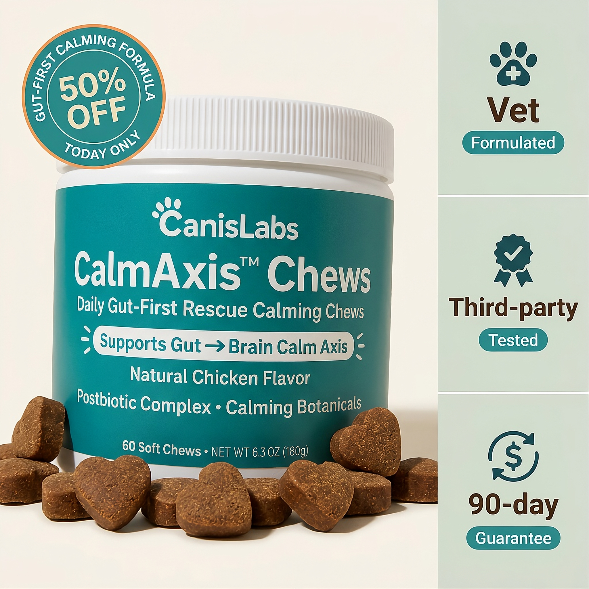 CalmAxis™ Postbiotic Chews